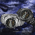 KADEMAN 9054 Chronograph Quartz Men Watch Luxury Brand Stainless Steel Business Wrist Watches Men Clock Hour Time Relogio